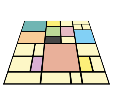Levendige geometrie vinyl tapijt geometrisch - TenStickers