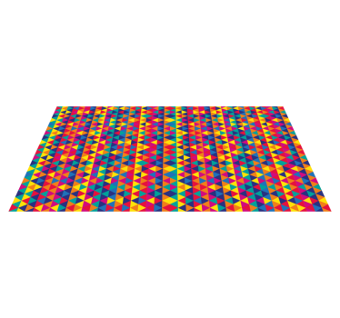 Kleurrijk driehoekenpatroon vinyl tapijt geometrisch - TenStickers