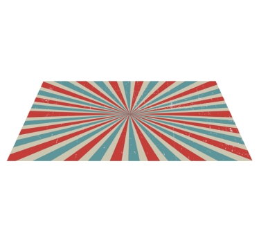 Stralende steruitbarsting vinyl tapijt geometrisch - TenStickers