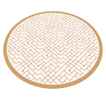 Stijlvol gouden element vinyl tapijt geometrisch - TenStickers