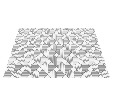 Grijs gepatroneerde stijl vinyl tapijt geometrisch - TenStickers