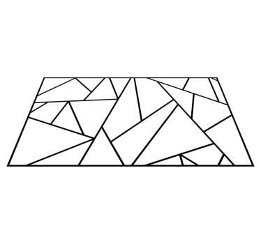 Scherp hoekig patroon vinyl tapijt geometrisch - TenStickers