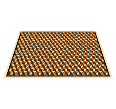 Levendige hexagonale vormen vinyl tapijt geometrisch - TenStickers