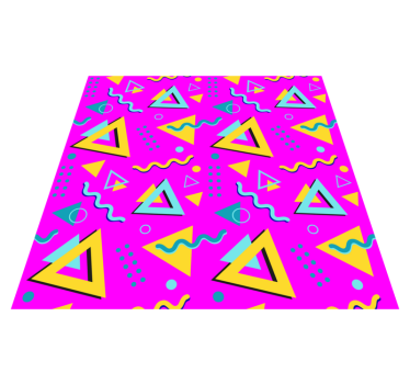 Memphis-patroon uit de jaren 80 vinyl tapijt geometrisch - TenStickers