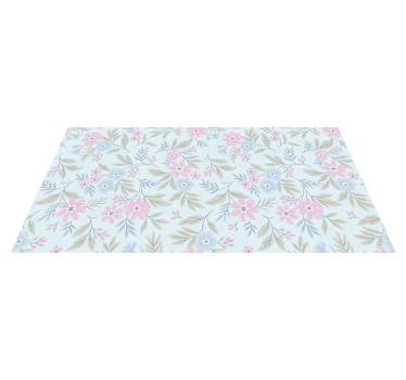 Bloemig Pastel Ontwerp Vinyl tapijt Bloemen en planten - TenStickers