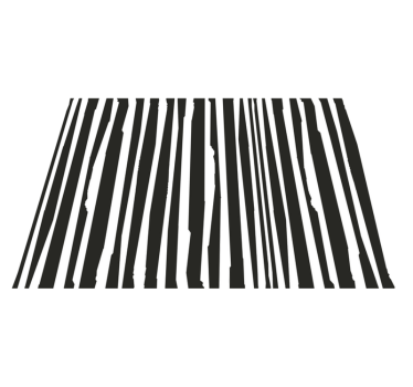 Gestreept monochroom ontwerp vinyl tapijt - TenStickers