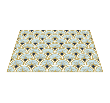 Hydraulische tegels vinyl tapijt blauwe tinten - TenStickers
