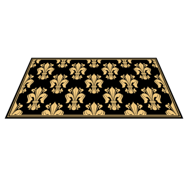 Elegant fleur-de-lis-patroon vinyl tapijt woonkamer - TenStickers