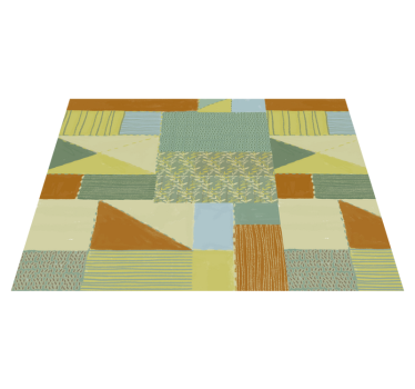Geometrisch patchwork vinyl tapijt - TenStickers
