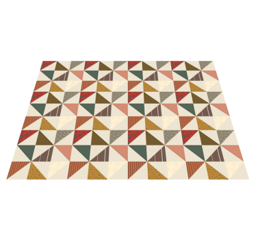 Eclectische geometrische vormen vinyl tapijt  - TenStickers