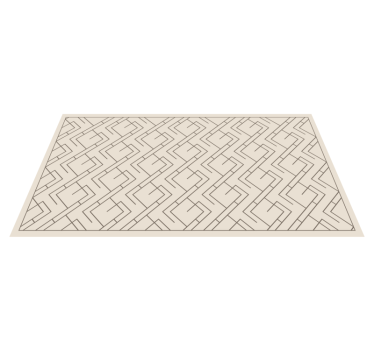 Geometrisch labyrintontwerp Geometrische vinyl vloerkleed - TenStickers