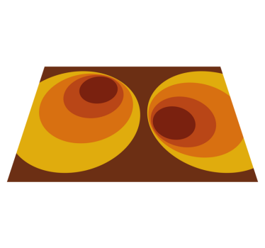 Abstracte geometrische wervelingen vinyl tapijt  - TenStickers