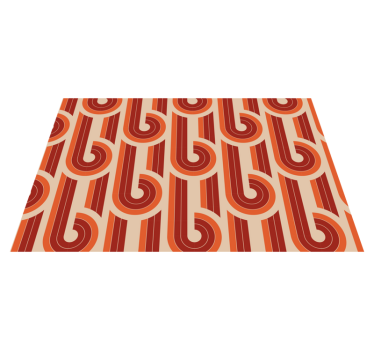 Retro geometrisch patroon Geometrische vinyl vloerkleed - TenStickers