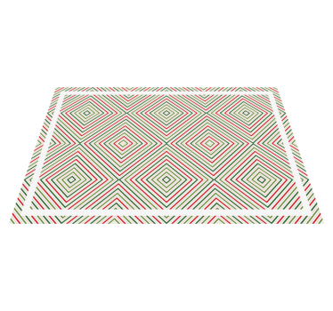 Geometrisch ruitpatroon Geometrische vinyl vloerkleed - TenStickers
