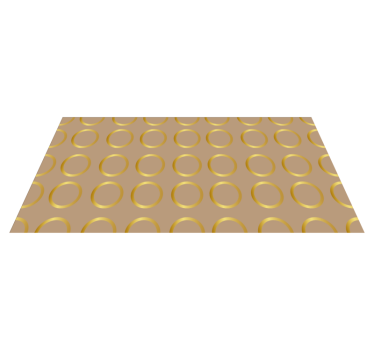 Geometrisch cirkelpatroon vinyl tapijt met strepen - TenStickers