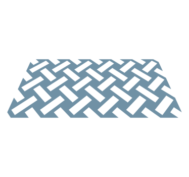 Contrasterende chevron vinyl tapijt geometrisch - TenStickers