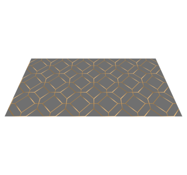 Geometrische zeshoek-overlap vinyl tapijt  - TenStickers