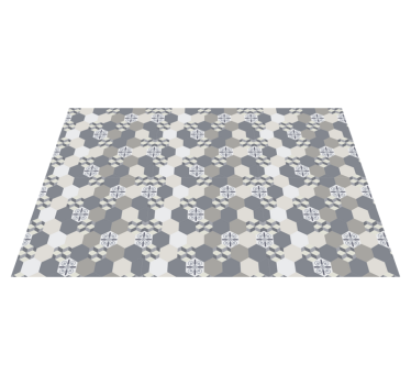 Geometrische tegel vinyl tapijt tegels - TenStickers