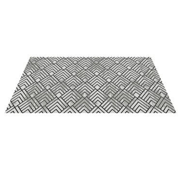 Geometrische chevron vinyl tapijt  - TenStickers