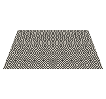 Ruitvormig motief vinyl tapijt geometrisch - TenStickers