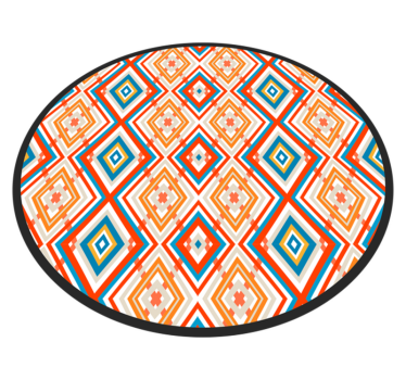 Levendig element vinyl tapijt geometrisch - TenStickers