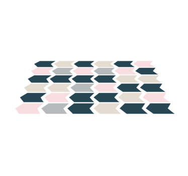 Stijlvol geometrisch patroon vinyl tapijt - TenStickers