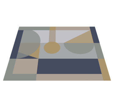 Abstracte geometrische vormen vinyl tapijt geometrisch - TenStickers