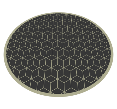Geometrisch patroon vinyl tapijt rond - TenStickers