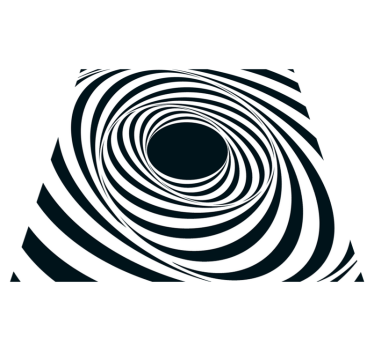 Zwart Wit hypothetisch Patroon vinyl tapijt - TenStickers