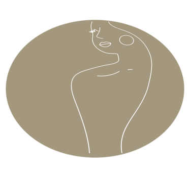Abstract gezicht lijn vrouw vinyl tapijt - TenStickers