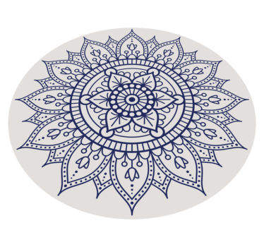 Cirkelvormig mandala Vinyl tapijt woonkamer - TenStickers