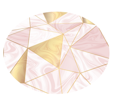 Geometrisch pastelmozaïek vinyl tapijt - TenStickers