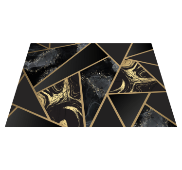 Geometrische marmeren vinyl tapijt - TenStickers