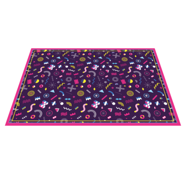 Kleurrijke Geometrische Vormen vinyl tapijt - TenStickers