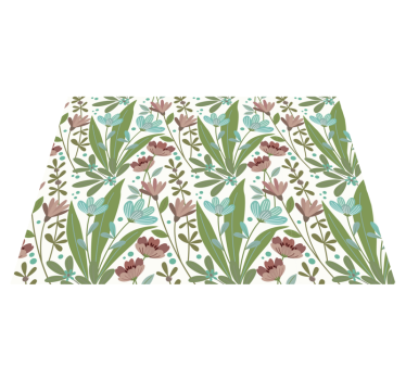 Vinyl tapijt bloemen en planten botanisch patroon - TenStickers