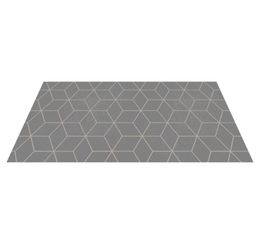Geometrisch Grijs Hexagoon Patroon vinyl tapijt - TenStickers