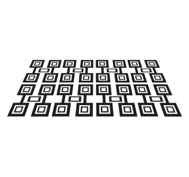 Geometrische vierkantenstructuur vinyl tapijt geometrisch - TenStickers