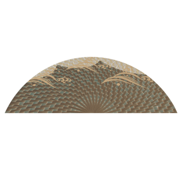 Japandi-textuurstijl vinyl tapijt woonkamer - TenStickers