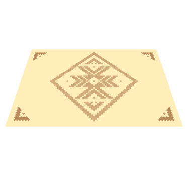 Elegant geometrisch contrast vinyl tapijt woonkamer - TenStickers