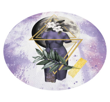Digitale collage vinyl tapijt lavendel - TenStickers