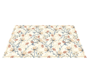 Chinoiserie stijl bloemen tapijt - TenStickers