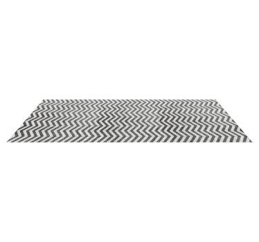 Zwarte en witte zigzag patroon vinyl vloerkleed - TenStickers