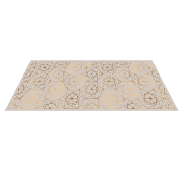 Grijs vinyl tapijt met gouden lijnen patroon - TenStickers