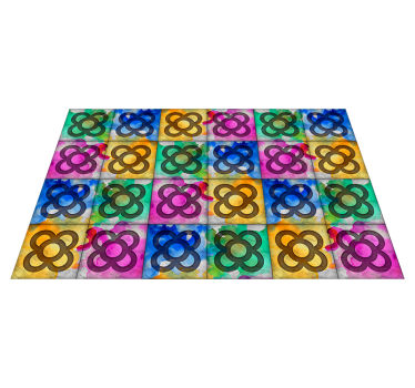 Kleurrijke tegels vinyl tapijt - TenStickers