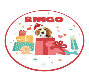 Persoonlijke huisdier kerst Vinyl tapijt  - TenStickers