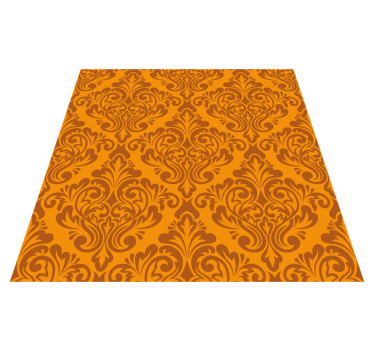 Vintage damast Oranje vinyl tapijt - TenStickers