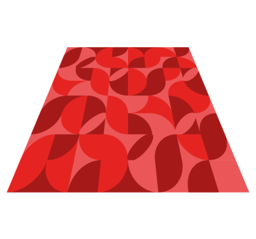 Rood retro Vinyl tapijt woonkamer - TenStickers