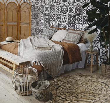 Touw imitatie vintage vinyl tapijt - TenStickers