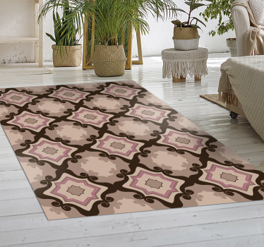 Mozaïek tegelpatroon vinyl tapijt woonkamer - TenStickers