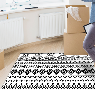 Loper met etnisch patroon vinyl tapijt wereldkaart - TenStickers